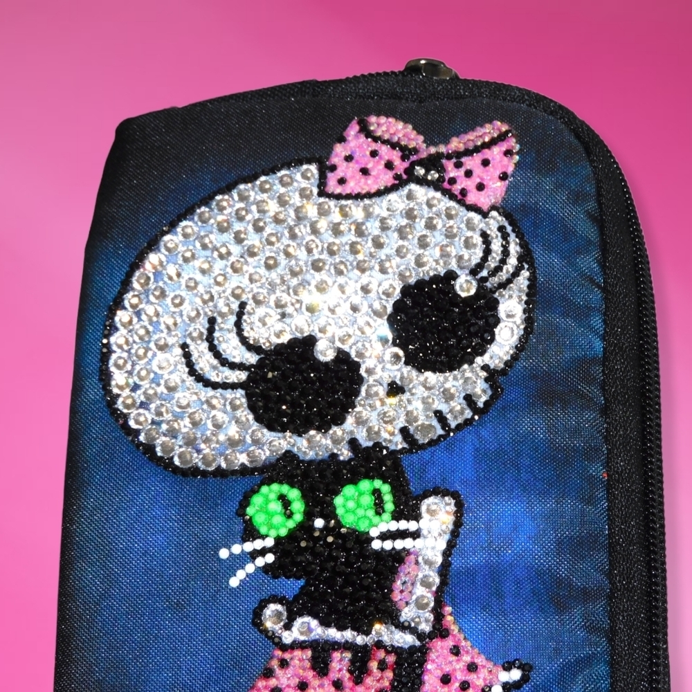 Hand Blinged Rhinestone Covered Wallet - Picture 3 of 12